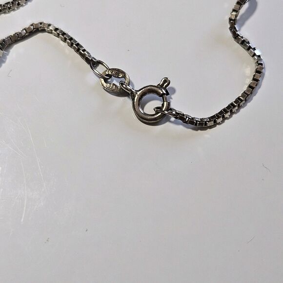 *Sale* Vintage Sterling Silver Sunflower Pendant Necklace 24" Box Chain - Picture 8 of 15